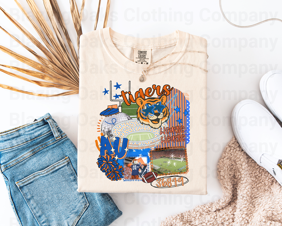 Auburn Tigers Collage Short Sleeve Shirt