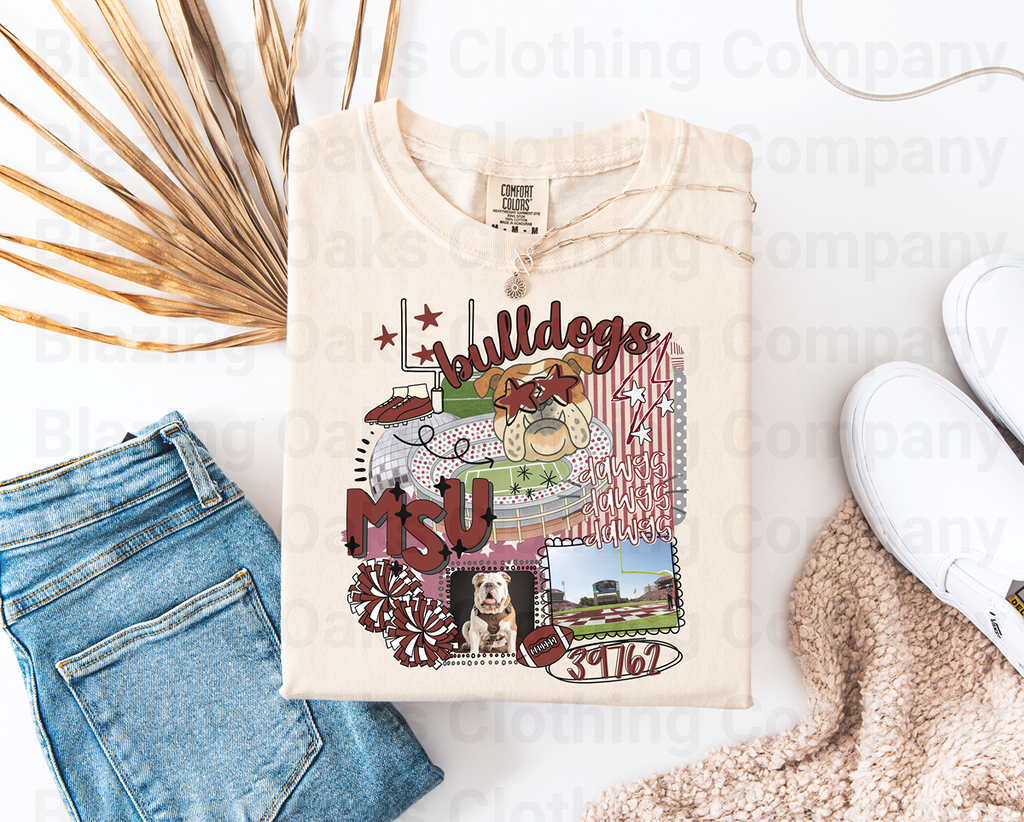 Mississippi State Bulldogs Collage Short Sleeve Shirt