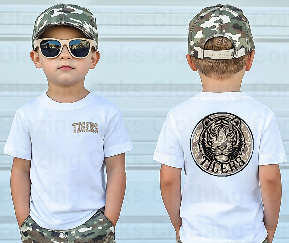 Camo Tigers Short Sleeve Shirt