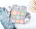 Checkered Floral Tiger Sweatshirt