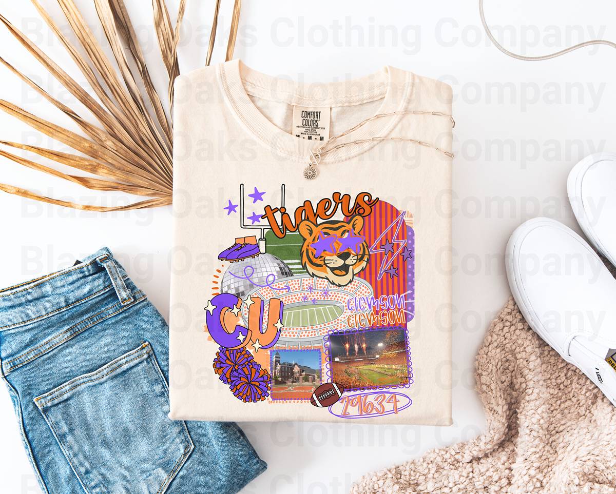 Clemson Tigers Collage Short Sleeve Shirt