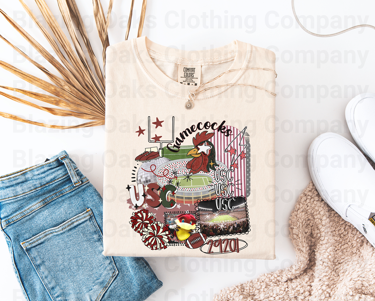 Gamecocks Collage Short Sleeve Shirt