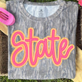 Pink & Orange State Camo Short Sleeve Shirt