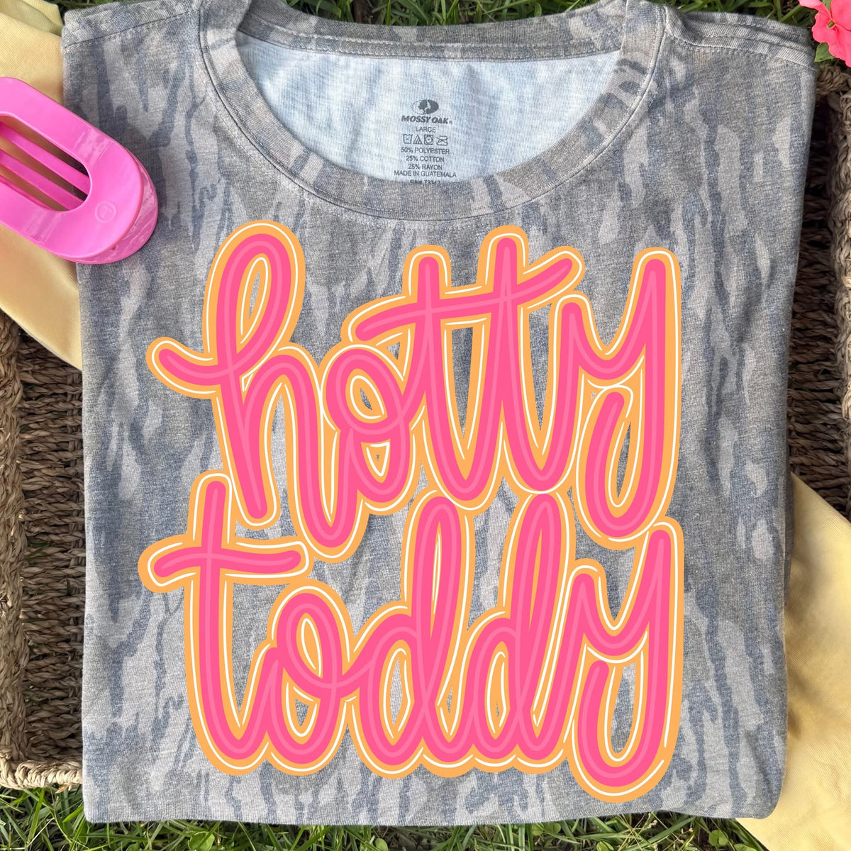 Pink & Orange Hotty Toddy Camo Short Sleeve Shirt