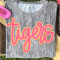Pink & Orange Tigers Camo Short Sleeve Shirt