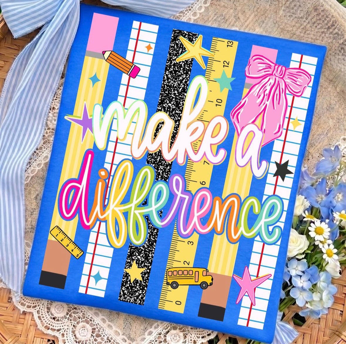 Make A Difference School Supplies Short Sleeve Shirt