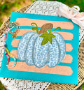 Striped Leopard Pumpkin Short Sleeve Shirt