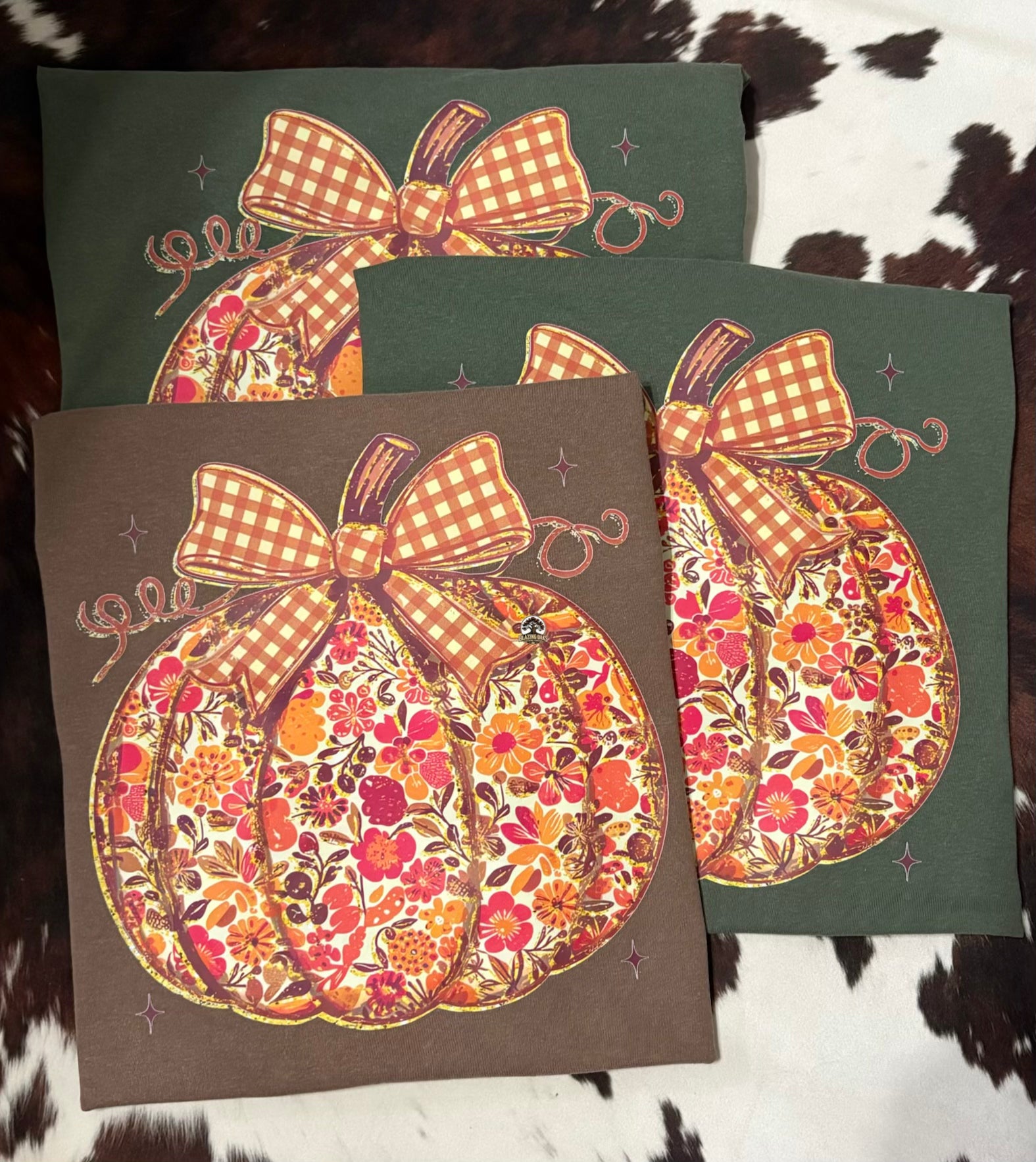 Fall Floral Pumpkin Shirt