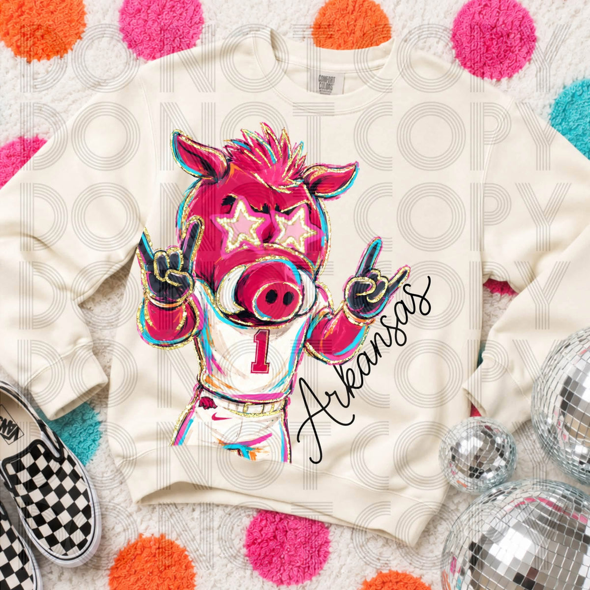 Razorbacks Rockin Mascot Sweatshirt (Gildan Brand)