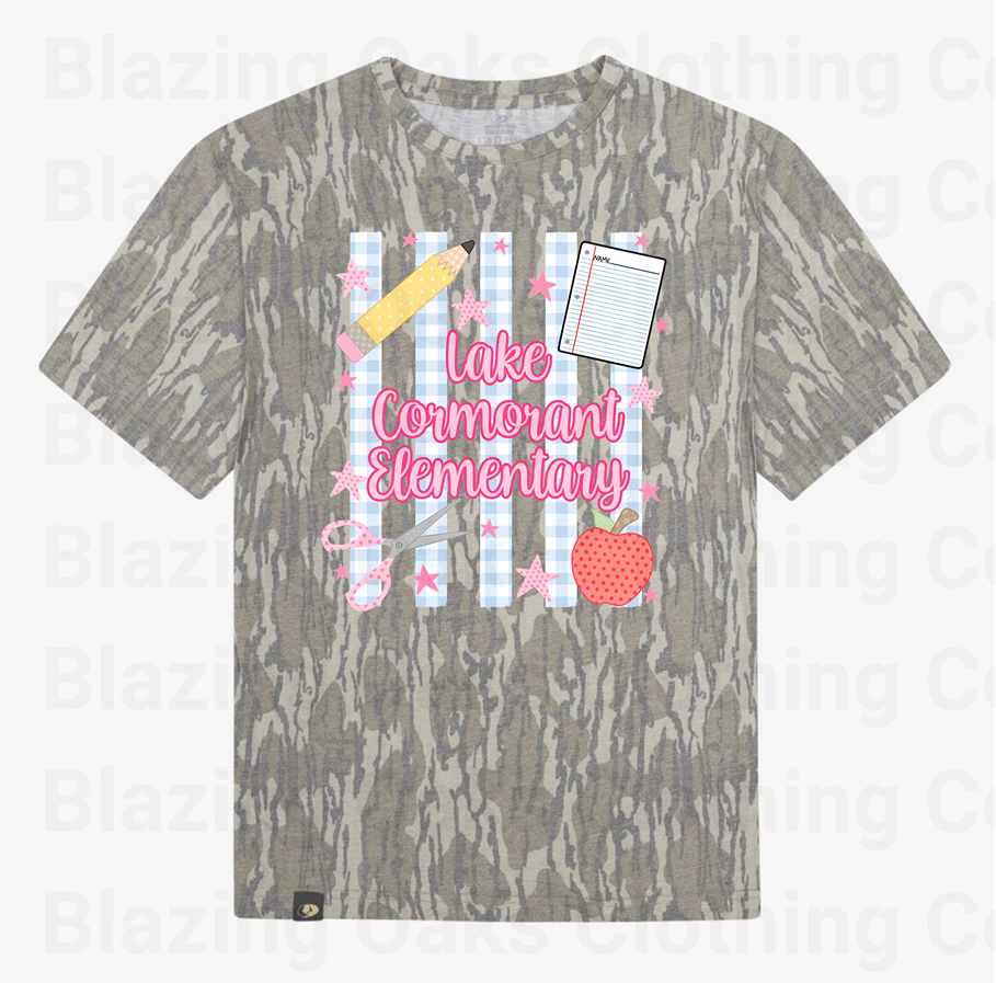 Camo Lake Cormorant Elementary Short Sleeve Shirt