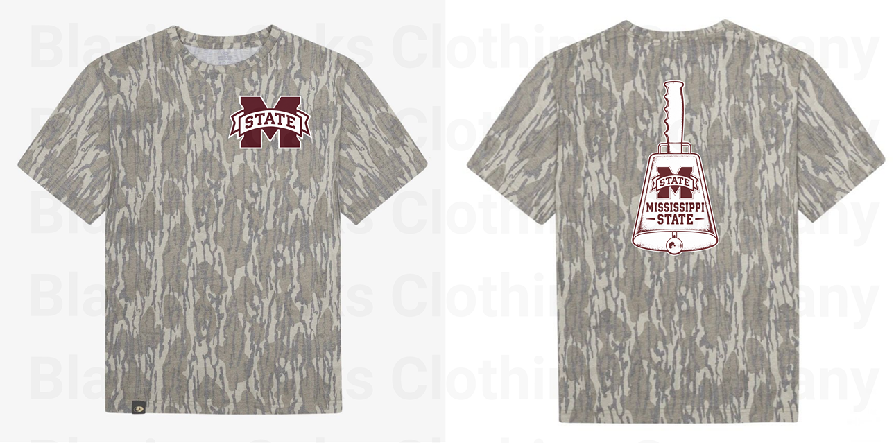 Camo Cowbell Mississippi State Short Sleeve Shirt