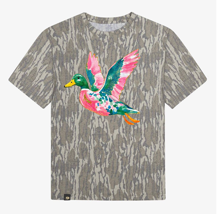 Pink & Green Duck Bottomland Shirt