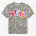 Preppy Neon Bulldogs Camo Shirt