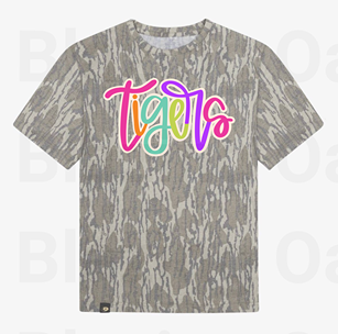 Preppy Neon Tigers Camo Shirt