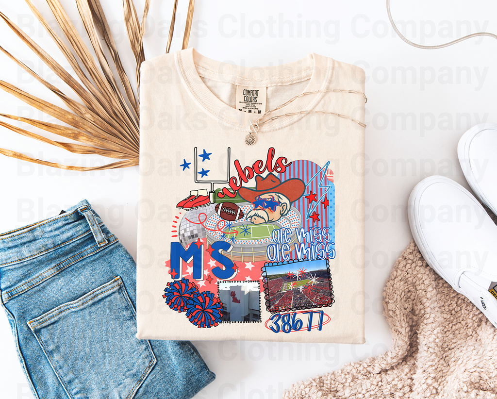 Ole Miss Rebels Collage Short Sleeve Shirt
