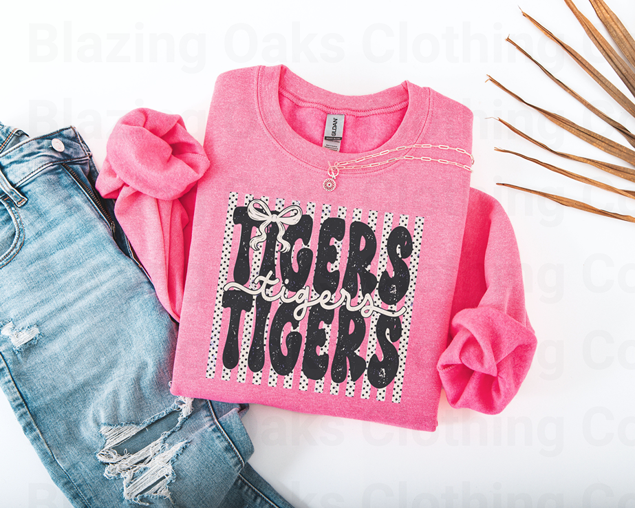 Striped Polka Dot Tigers Sweatshirt