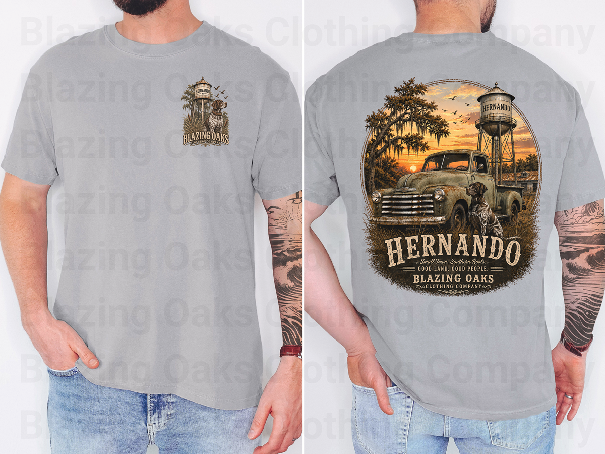 Sunset Hernando Water Tower Short Sleeve Shirt