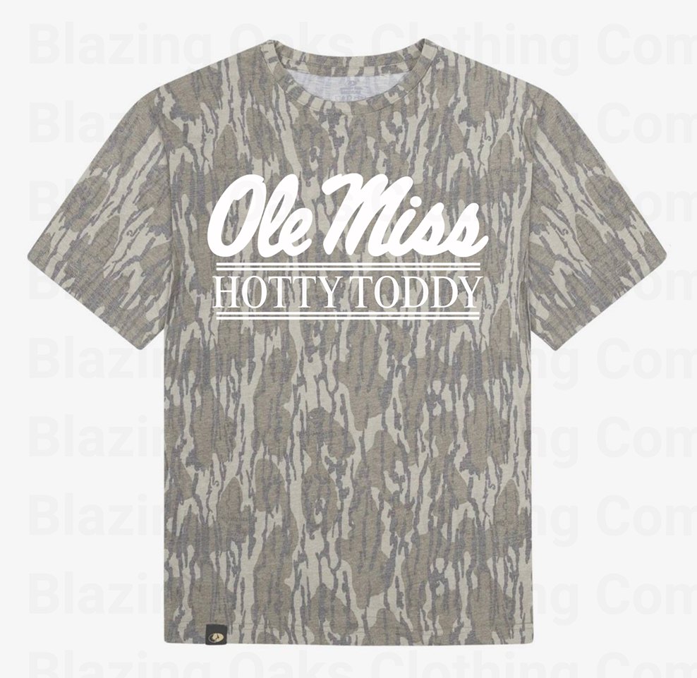 White Camo Ole Miss Short Sleeve Shirt